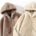 Men's Eco-Friendly Faux Fur Hooded Parka, Oversized Longline Zip-Up Winter Coat With Windproof Polyester Shell In Beige/Coffee (Sizes S-4XL)_viptrois.com