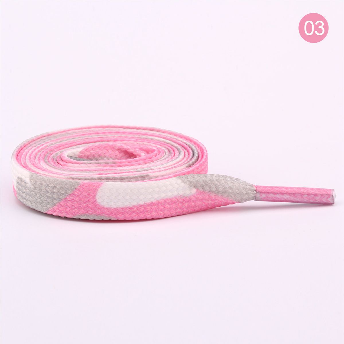 Shoelaces Rainbow Color Shoelaces 8mm Flat Transfer Shoelaces Personalized Accessories Sports Canvas White Shoe Laces_viptrois.com