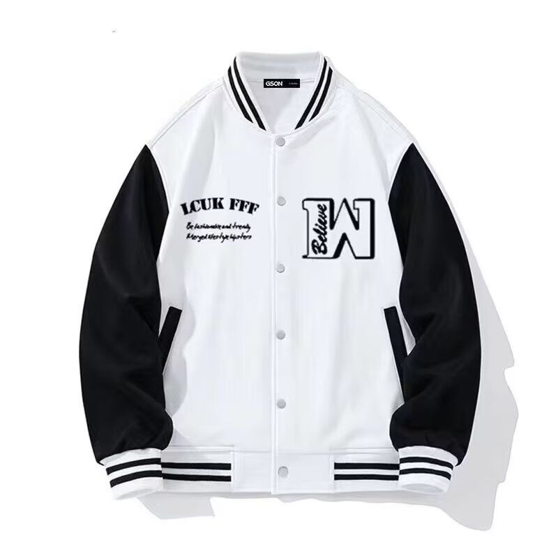 Men's Clothing Baseball Jacket Men's Spring And Autumn Trendy Brand High Street Printed Embroidered Sweater Loose Casual Jacket_viptrois.com