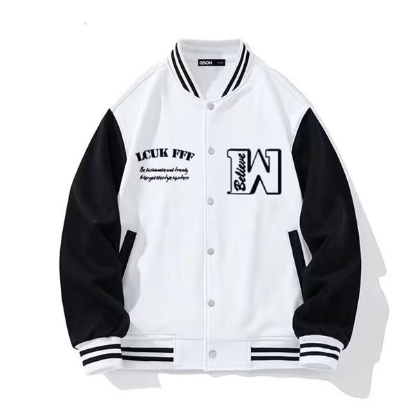 Men's Clothing Baseball Jacket Men's Spring And Autumn Trendy Brand High Street Printed Embroidered Sweater Loose Casual Jacket_viptrois.com