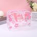 Storage Bags PVC Finishing Floral Transparent Toiletry Bag Outdoor Travel Portable Storage Toiletry Bag Waterproof Large Capacity Storage Bag_viptrois.com