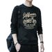 Autumn Winter Thickened Fleece-lined Loose Men's Sweatshirt, Urban Travel Style, Printed Patchwork, Hoodless, Versatile_viptrois.com