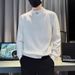 New casual semi high neck sweater men's autumn and winter trendy brand cool and slim fit knitted sweater_viptrois.com