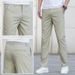 Men's Stretch Dress Pants - Lightweight Breathable Cotton Blend Straight Leg Trousers For Business Casual (Khaki, Black, Grey) - 28-40_viptrois.com