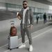 Autumn And Winter New Men's Large Twill Hooded Baseball Jersey Cardigan Hoodie Long Sleeve Tooling Trousers Set_viptrois.com