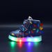 New Style Boots Girls Sports Shoes Leather Surface Colorful Dinosaur LED Light Up Children's Shoes 1 6 Years Old Boys Sports Casual Shoes_viptrois.com