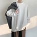 Spring Autumn Pure Cotton Long Sleeved T-Shirt Youth Solid Color Underlay Shirt Loose And Simple Versatile Hoodie_viptrois.com