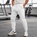 Men's Clothing Waffle Knit Jogger Pants - Breathable Loose Fit Casual Sweatpants With Drawstring Waist (White, Black, Khaki, Wine Red, Sky Blue)_viptrois.com