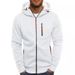 Men's Clothing Autumn And Winter Zip Up Cardigan Sweatshirt Sports Fitness Casual Hooded Cardigan Fleece Lined Jacket With Zip Up Pockets_viptrois.com