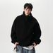 American Heavy Half-zipper Hooded Sweater Men's And Women's Trendy High Street Design Sense Spring And Autumn Sports Versatile Couple Jacket_viptrois.com