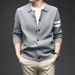 Men's Sweater With Lapel Cardigan, Thickened Casual Jacket For Autumn And Winter, Fashionable And Versatile Knitted Shirt_viptrois.com