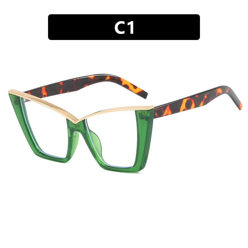 Women's Glasses Large Frame Flat Glasses New Style Personalized Glasses Frame Trendy Internet Celebrity Ins Fashion Glasses Frame Anti Blue Light_viptrois.com