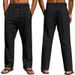 Men's Clothing Spring And Autumn Season Breathable Cotton And Linen Loose Casual Sports Pants_viptrois.com