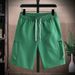 Men's Clothing Men's Orange Ice Silk Shorts Summer Thin Loose Fitting Quick Drying Casual Cargo Sports Shorts 5 6" Length_viptrois.com