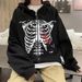 Gothic Unisex Hoodie With Skull & Butterfly Print – Oversized Zip-Up Streetwear Pullover For Men & Women_viptrois.com