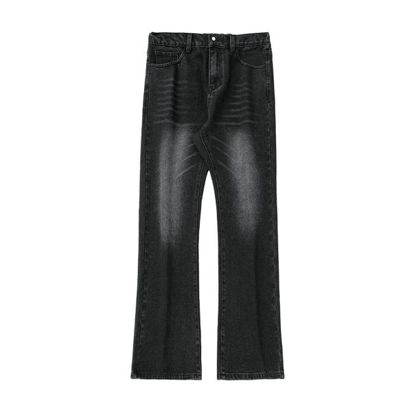 Monochrome Man- Vintage Washed American Style Flared Jeans 25 Spring Summer New Loose High Street Retro Bell Bottoms_viptrois.com