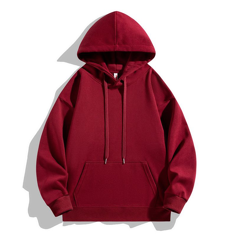 Men’s Heavyweight Hooded Sweatshirt – 9 Color Options (Black, Olive, Beige, Burgundy & More) Slim Fit Pullover For Streetwear )_viptrois.com