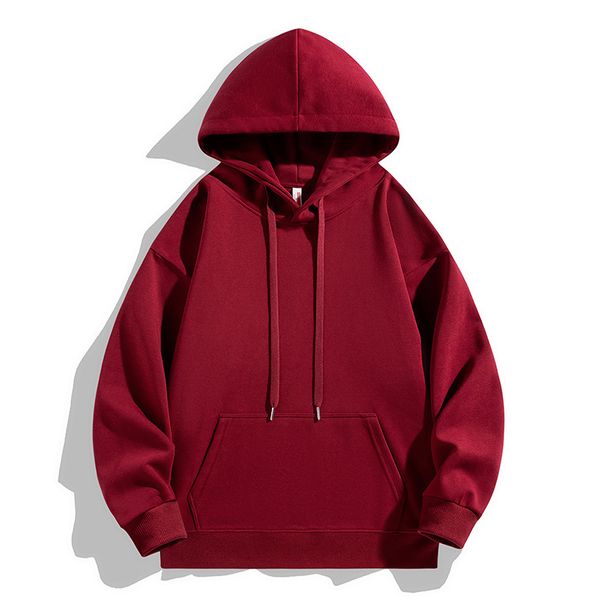 Men’s Heavyweight Hooded Sweatshirt – 9 Color Options (Black, Olive, Beige, Burgundy & More) Slim Fit Pullover For Streetwear )_viptrois.com