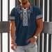 Men's Clothing T Shirts Leisure Ethnic Style Short Sleeved Loose Casual Short Sleeved Tops_viptrois.com