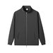 Unisex Heavyweight 420g Terry Cloth Zip-Up Cardigan Jacket - Stand Collar, Oversized Fit, Soft & Breathable For Men & Women_viptrois.com