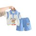 Boys' Short Sleeved 2024 New Handsome Baby College Style Polo Shirt Summer Stylish Two-piece Set Trendy_viptrois.com