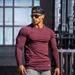 Men's Clothing New 200g Double Sided High Elastic Long Sleeved Tights Fitness Sports Leisure Breathable Water Absorbent Jacket_viptrois.com