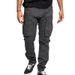 Men's Summer New Loose Workwear Pants Drawstring Multi-Pocket Straight Leg Pants_viptrois.com
