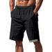 Men's Clothing Solid Color Linen Breathable Casual Shorts Pants_viptrois.com