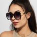 Women's Rhinestone Sunglasses – UV400 Square Frame With Geometric Design (3 Colors)_viptrois.com