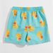 Men's Swimming Trunks Adult Anti-Embarrassment Printed Beach Pants Boxer Shorts_viptrois.com