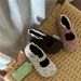 Mother & Kids Girls Leather Shoes New Children's Shoes Retro Polka Dot Baby Lace Velvet Single Shoes Soft Bottom Trend_viptrois.com