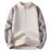 Pure Cross-Border Foreig Trade Kitted Witer Turtleeck Imitatio Velvet Mik Quality Half Zipper Sweater For_viptrois.com
