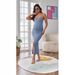 Maternity Dress European And American Sexy Hem Slit Button Maternity Dress Fashionable Maternity Suspender Dress_viptrois.com