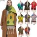 Unisex Thickened bib jacquard coarse fringe gradient polka dot scarf_viptrois.com