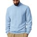 Men’s Heavyweight Textured High-Neck Sweatshirt – Thermal Fleece-Lined Pullover For Winter & Casual Wear_viptrois.com