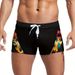 Men's Clothing New Men's Tropical Print Stitching Boxer Swim Trunks Drawstring Back Pocket Zipper In Stock_viptrois.com