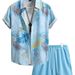 Men's Summer Casual Shirts Jacquard Short Sleeved Cardigans Business Casual Suits_viptrois.com