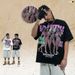 American Street Fashion Creative Design 315g Pure Cotton Short Sleeve T-Shirt Versatile Unisex Top_viptrois.com