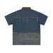 CT Jiayiku Men's Clothing | 2025 Trendy Brand Denim Washed Fringe Cartoon Embroidery Short Sleeve Shirt_viptrois.com