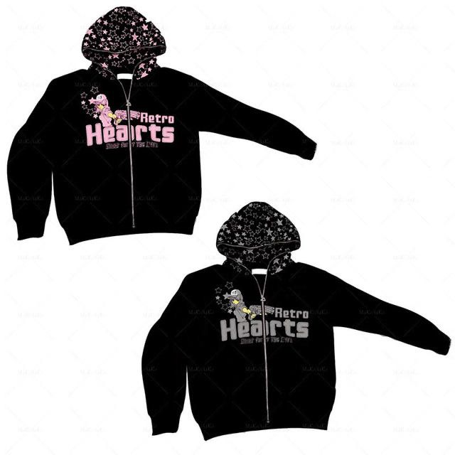 New Y2k Gothic Style Printed Hoodie Long Zipper Sweatshirt Street Harajuku Cardigan Jacket_viptrois.com