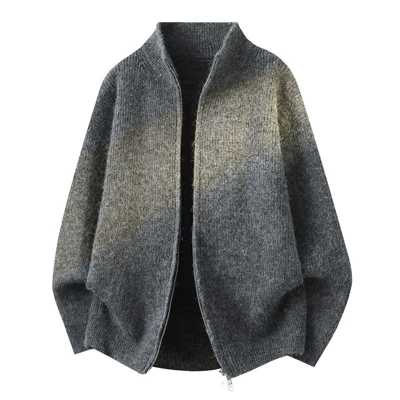 Men's Lightweight Zip-Up Knit Cardigan – Minimalist Oversized Sweater With Breathable Polyester Blend (M-4XL) | Casual Loungewear & Street Style_viptrois.com