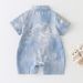 Full Month Baby Summer Short Sleeved Romper Baby Clothes 100 Day Stylish Jumpsuit Chinese Style Outing Summer Clothes Crawling Clothes_viptrois.com