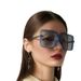 Colored Fashion Trend Sunglasses Square Large Frame Hollow Sunglasses Style Sun Visor_viptrois.com