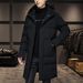 Men's Clothing Large Size Mid Length Cotton Coat Men's Loose Hooded Cotton Jacket Warm Coat Thick Down Cotton Coat Cold Protection_viptrois.com