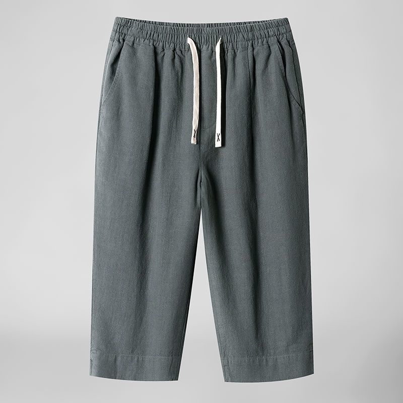 Men's Clothing Cotton And Linen Summer Loose Thin Straight Shorts Large Size Linen Pants_viptrois.com