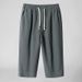 Men's Clothing Cotton And Linen Summer Loose Thin Straight Shorts Large Size Linen Pants_viptrois.com