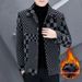 Loom Loom Woolen Coat Autumn Winter Short Turn-Down Collar High-End Overcoat Fleece Lined Thick Versatile Casual Men's Jacket_viptrois.com
