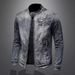 Men's Clothing Lapel Motorcycle Denim Jacket Personality Retro Slim Fit Fashion Tops Casual Coat_viptrois.com