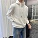 Pure Pure European Station New Men's Autumn Winter Hoodie Versatile Simple Lazy Style Patchwork Long Sleeve Top_viptrois.com
