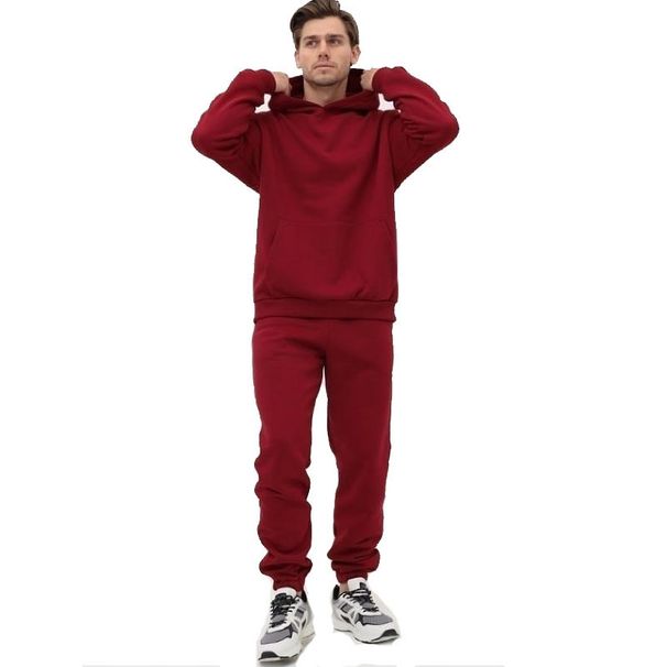Men's Clothing Autumn and Winter New Cordless Hooded Pullover Sweater Suit Men's Thickened Loose Running Fitness Spring and Autumn Sweater_viptrois.com